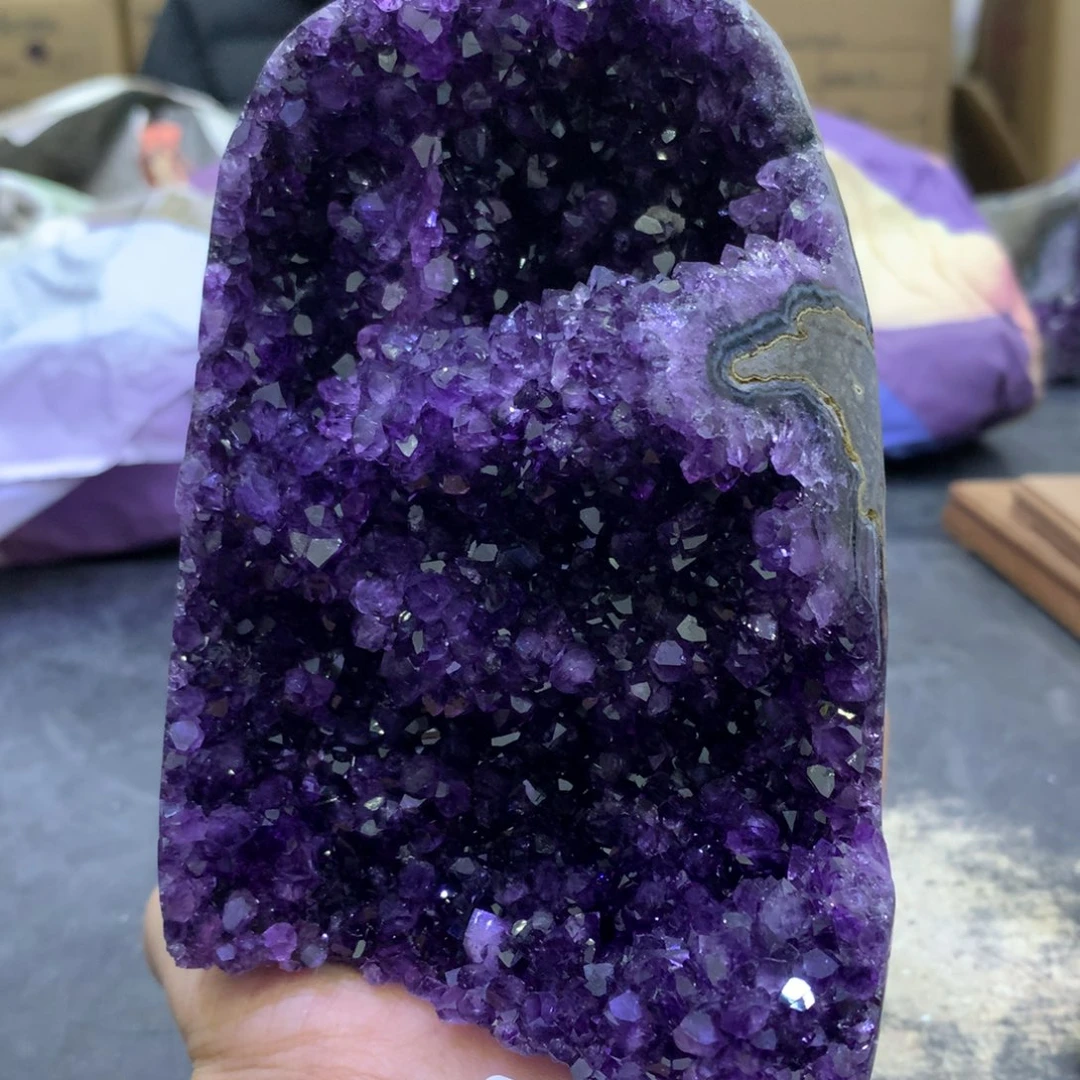 水晶摆件未镶嵌紫晶439