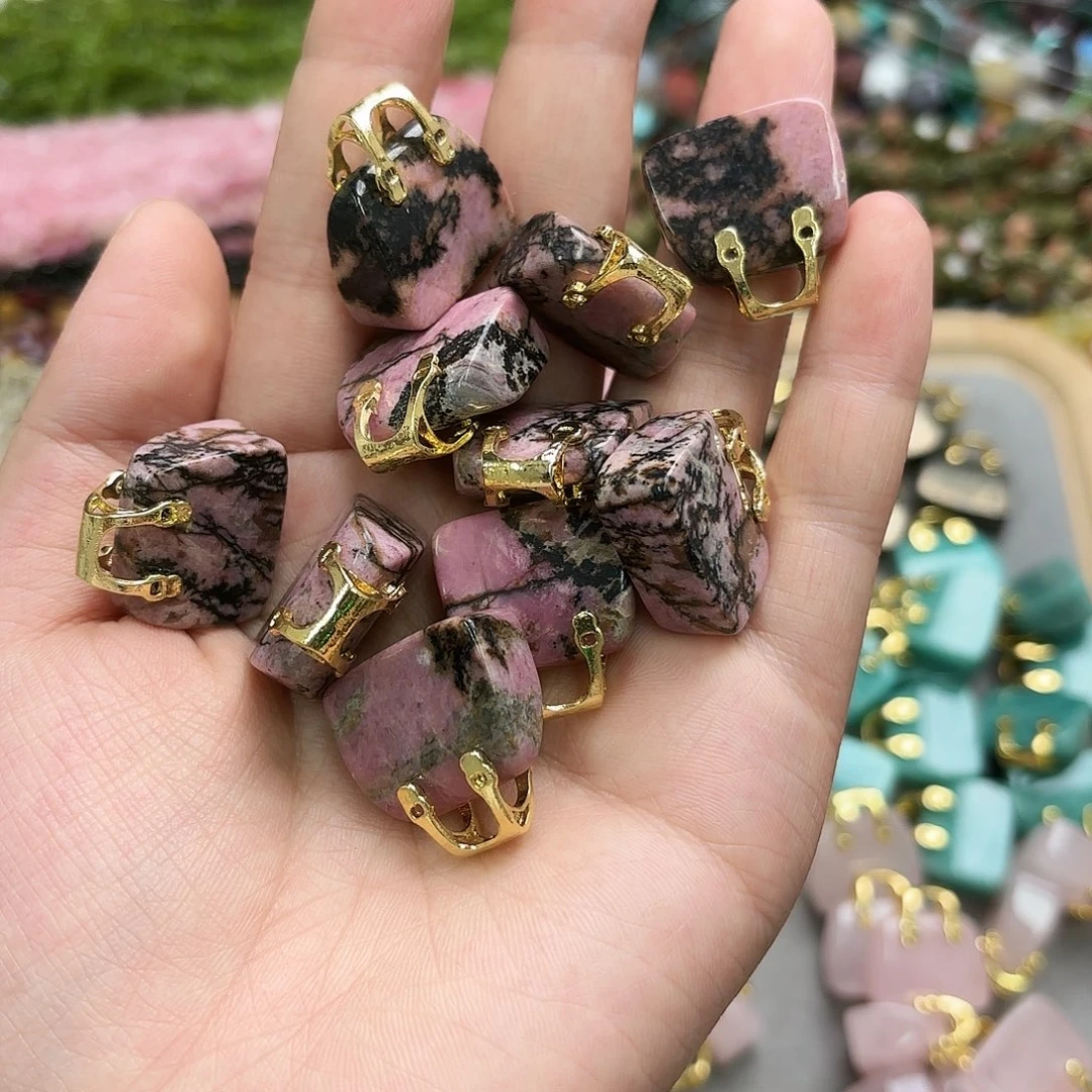 未镶嵌玛瑙/玉髓珠宝半成品黑线红纹包包一颗