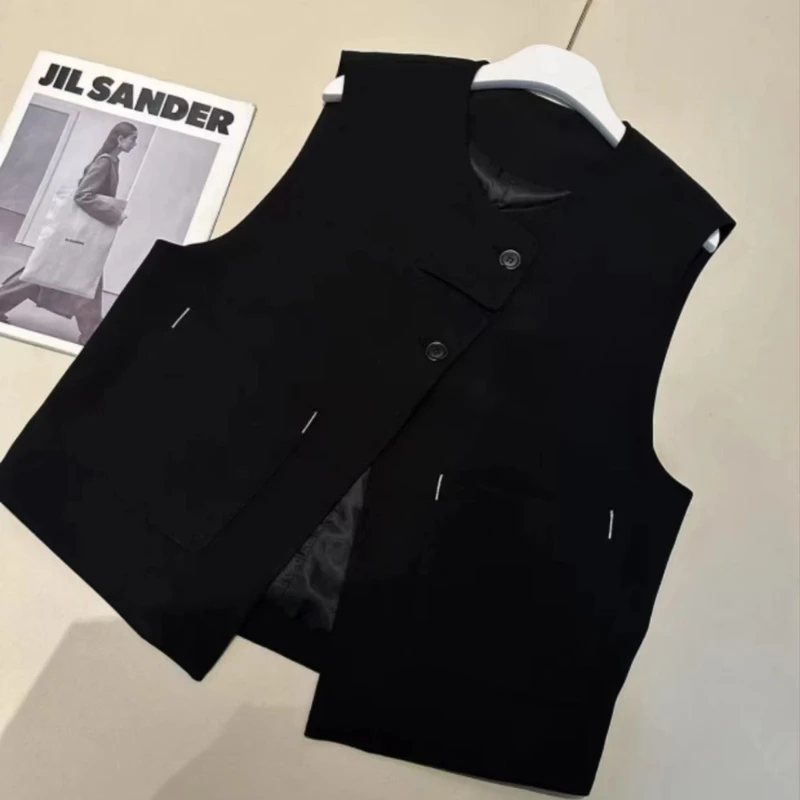 【思思精选】春夏季新款时尚百搭气质无袖减龄轻奢圆领马甲S875#