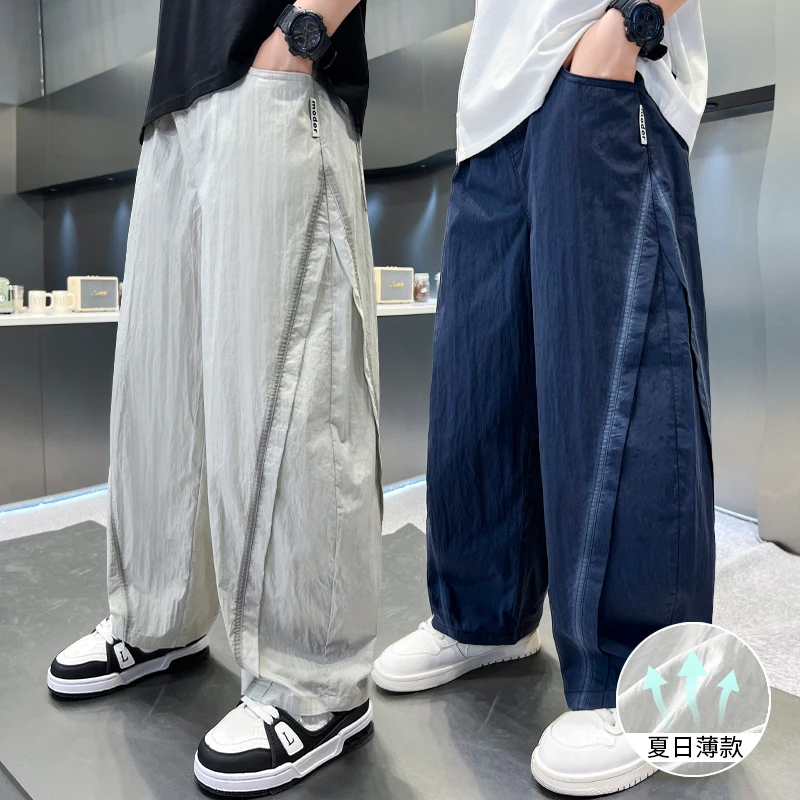 儿童装男童夏装防蚊裤2025新款大童薄款夏季宽松休闲男孩运动裤子