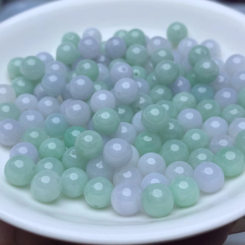 【闪购商品】手链翡翠未镶嵌卡7.3冰紫绿20个