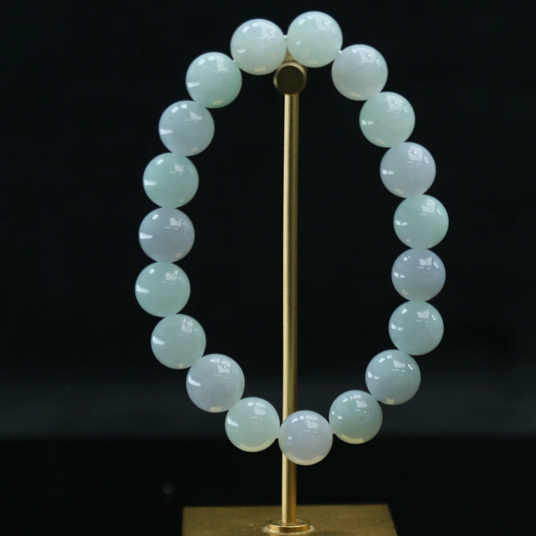 28天然缅甸翡翠A货冰手串/400109/上海嘉禾拍卖