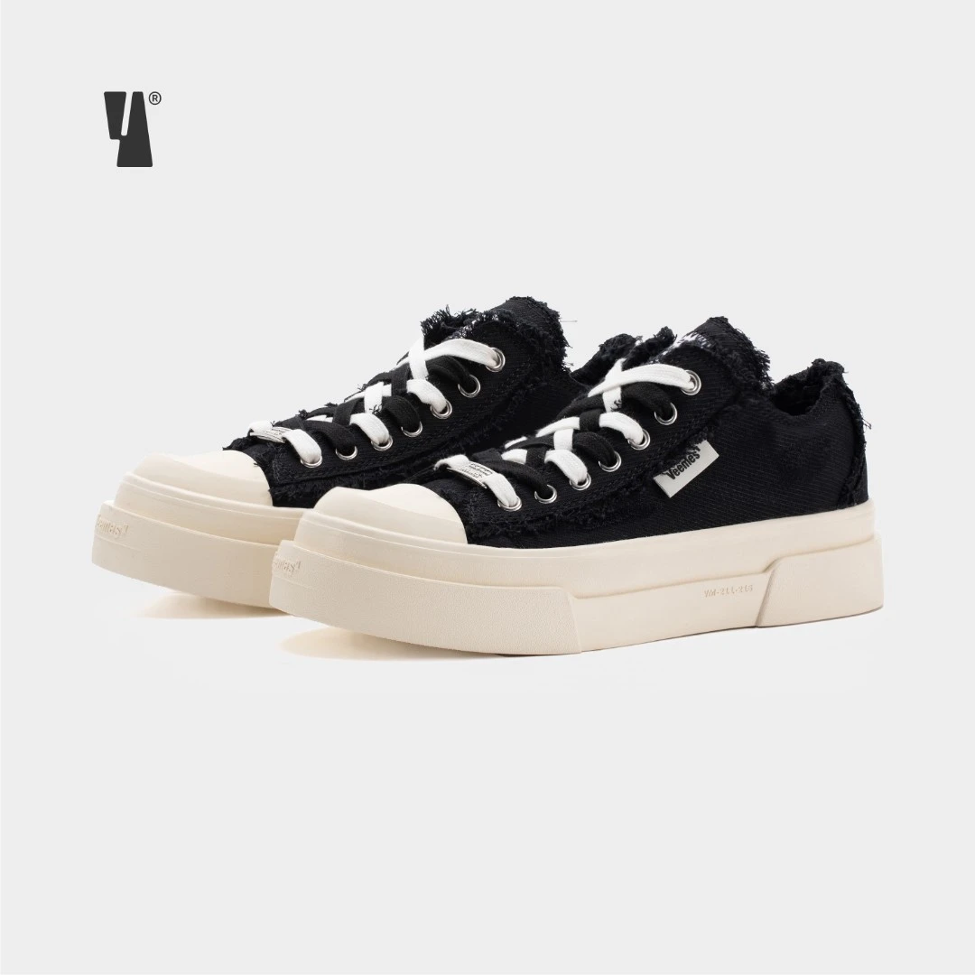 VEEMES【王一博汪苏泷同款】流光风板鞋男厚底帆布鞋女百搭高颜值鞋