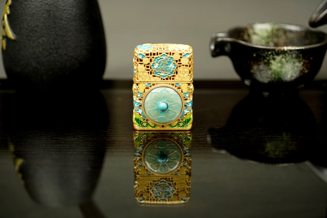 夜光如意 金算盘  打火机（全新无煤-油 ）