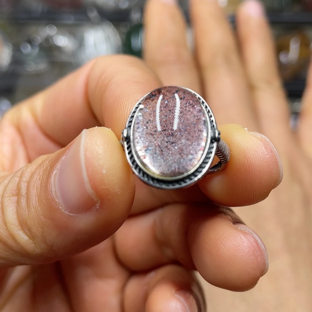 【闪购商品】水晶珠宝半成品银S925镶嵌戒指