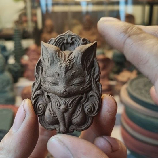 泥塑咖啡香方双面九尾狐香牌福利款福利价