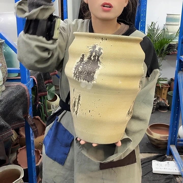 20×34× -粗陶花盆有孔-买买买