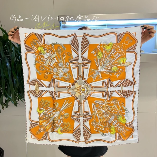 未使用 Hermes/爱马仕 尚品一阁/“Bouquets Sellier”花束印花丝巾