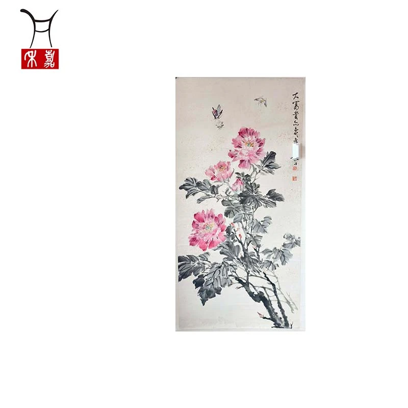 L1043王先生花立轴65x131