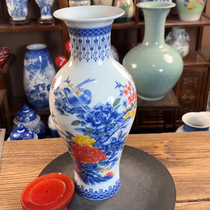 瓷片景德镇陶瓷赏瓶