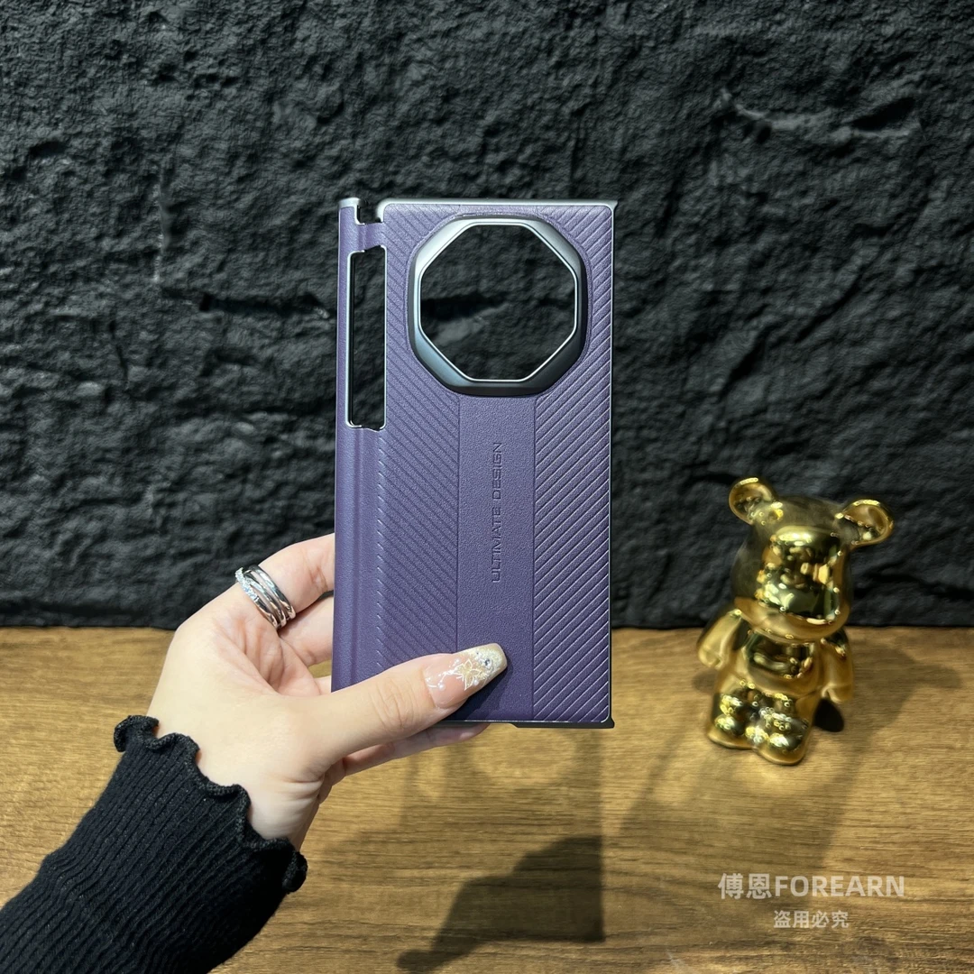 适用于华为MateXTs手机壳三折叠屏xts超薄中轴真皮保护套非凡大师