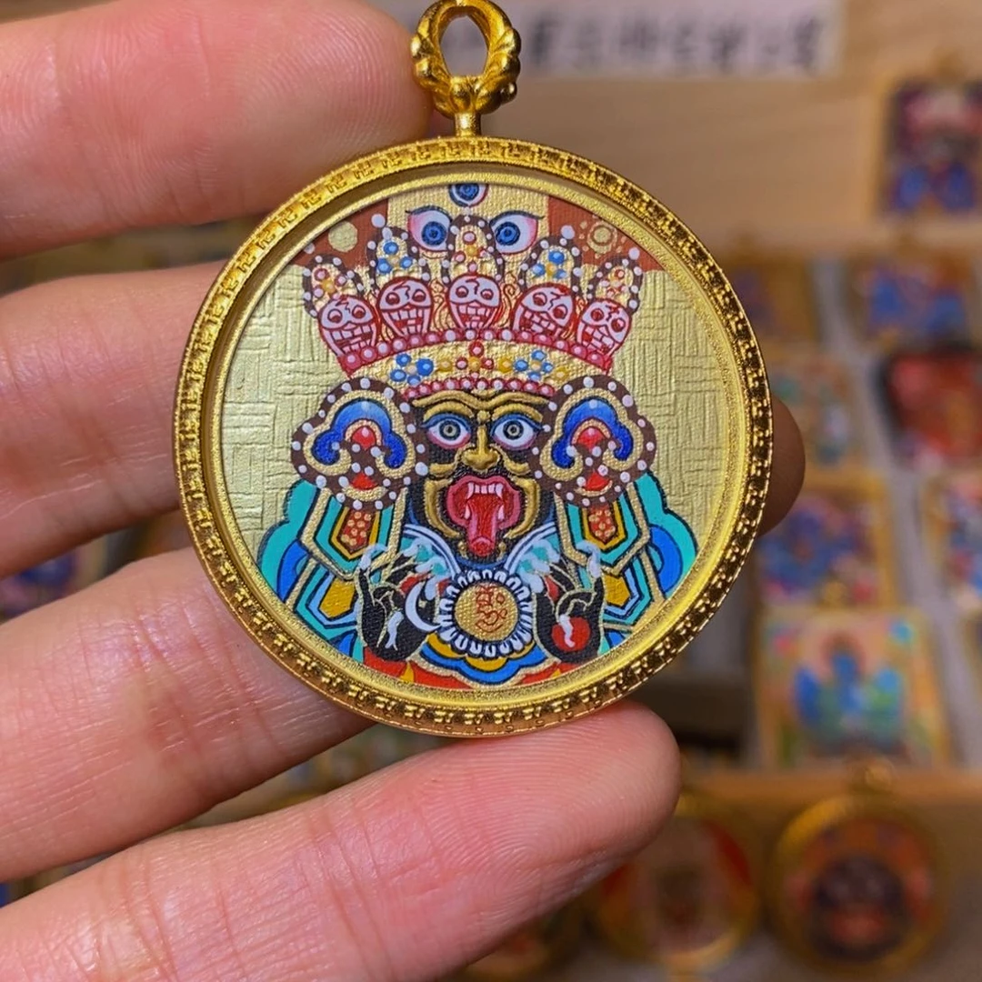吊坠扎基拉姆纯手绘唐卡