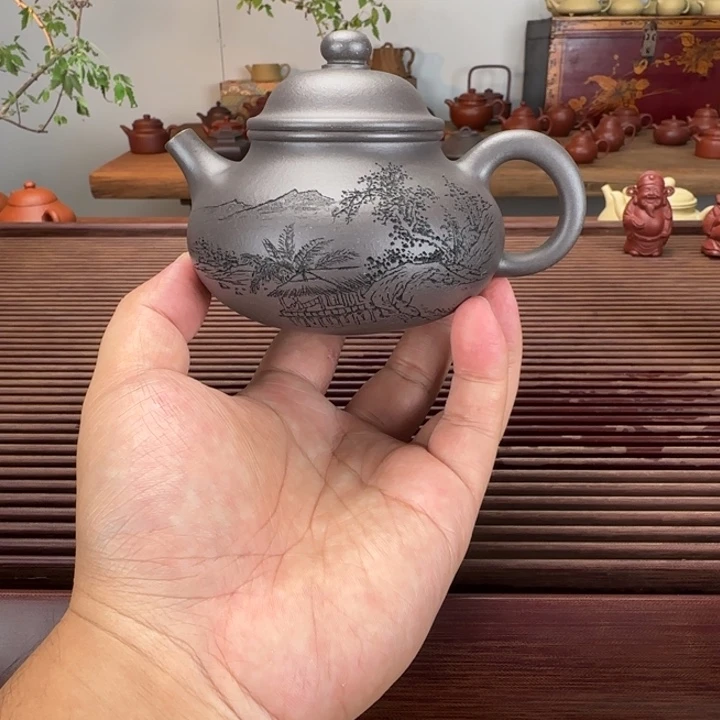 茶壶紫砂千喜天青240cc全手