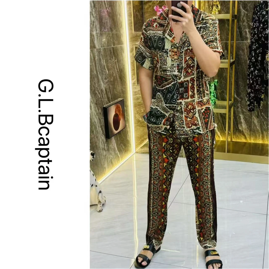 【1872】可外穿舒适家居服睡衣套装男士时尚休闲轻薄透气