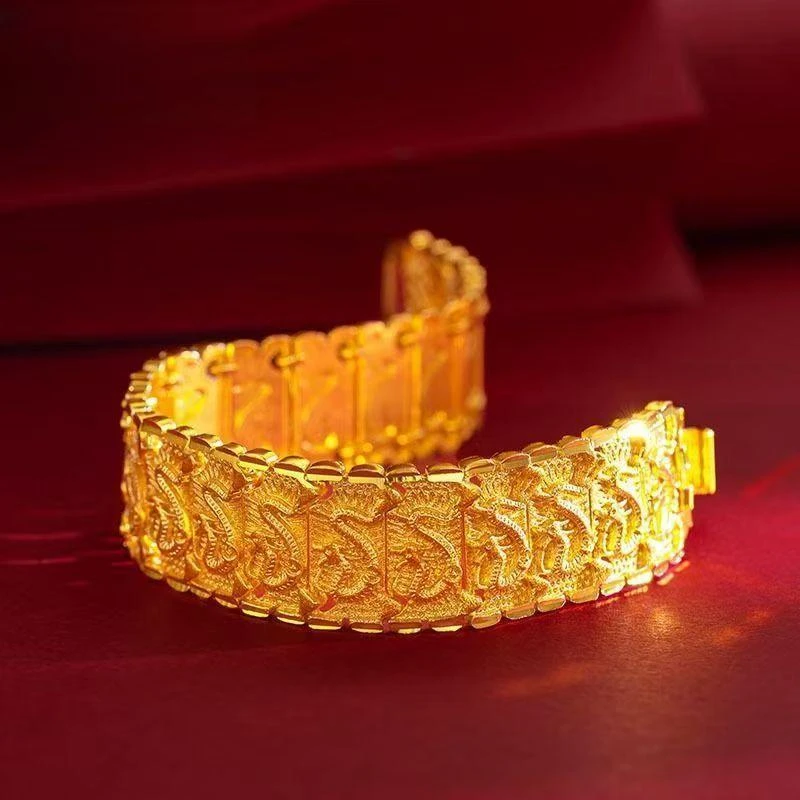 合金手链 合金手链合金手链 龙纹手链时尚潮流精美霸气百搭不掉色