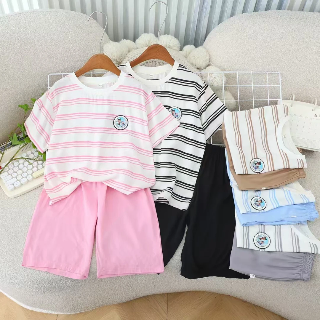 夏季绵绸套装舒服冰凉亮灯款