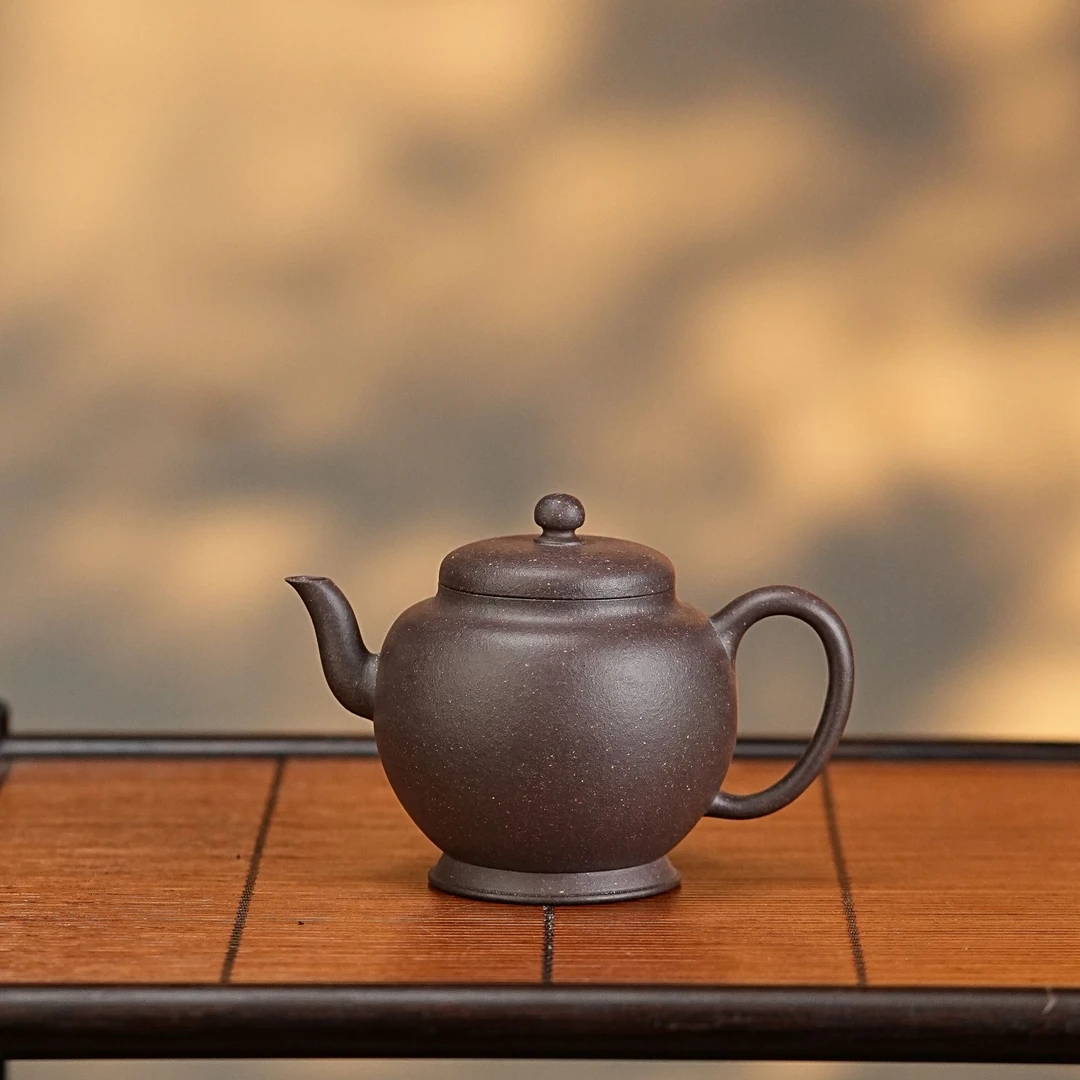 甄宝阁推荐 南州高仕 明清摹古紫泥 180cc 全手工制作宜兴紫砂壶