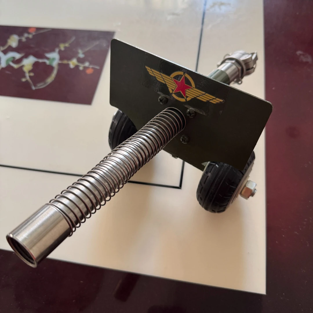 蝴蝶卡扣意大利自动回弹大炮手工复古手持高档小型老式圆形手摇