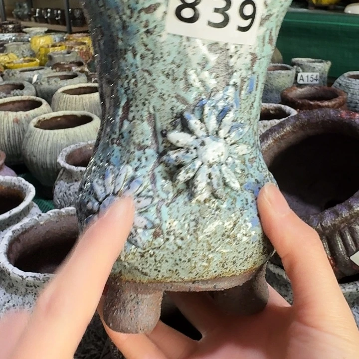 内口8.5高15粗陶手工制作