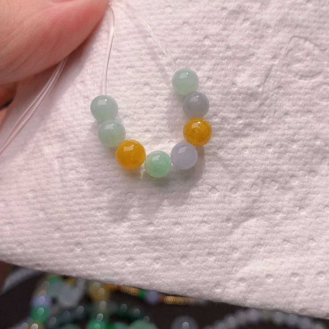 翡翠散珠七彩珠珠53