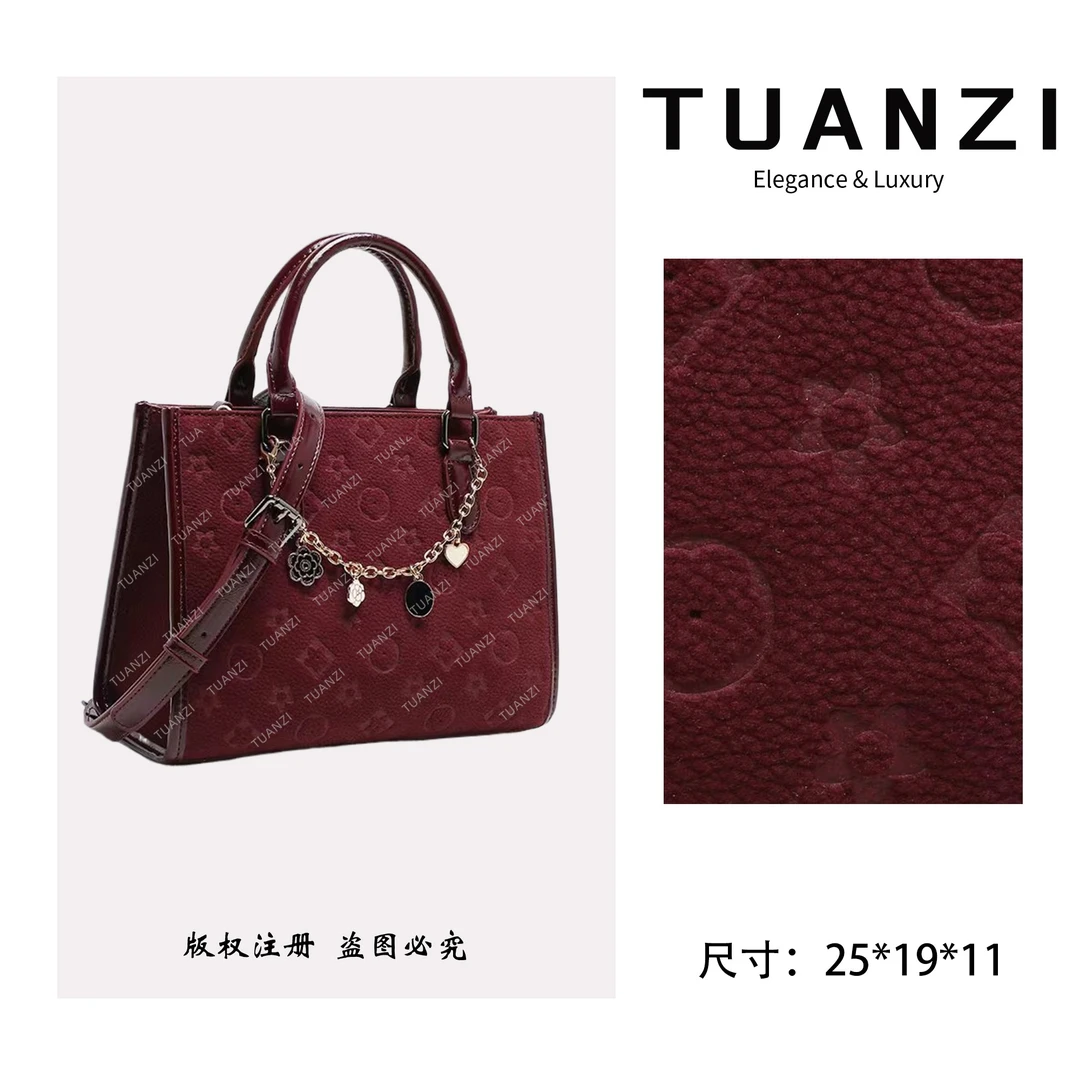 TUANZI【高端玩家】秋冬新款25cm原创设计女包 QYX-81647-紫西梅