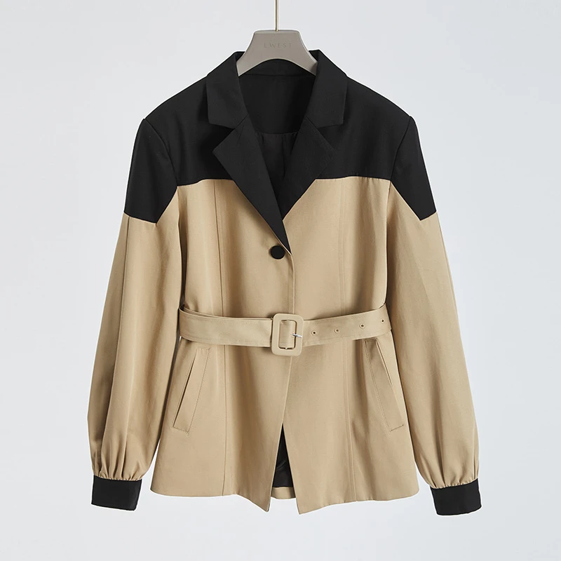 【商场同款】朗文斯汀时尚翻领收腰短外套LDMO31115229