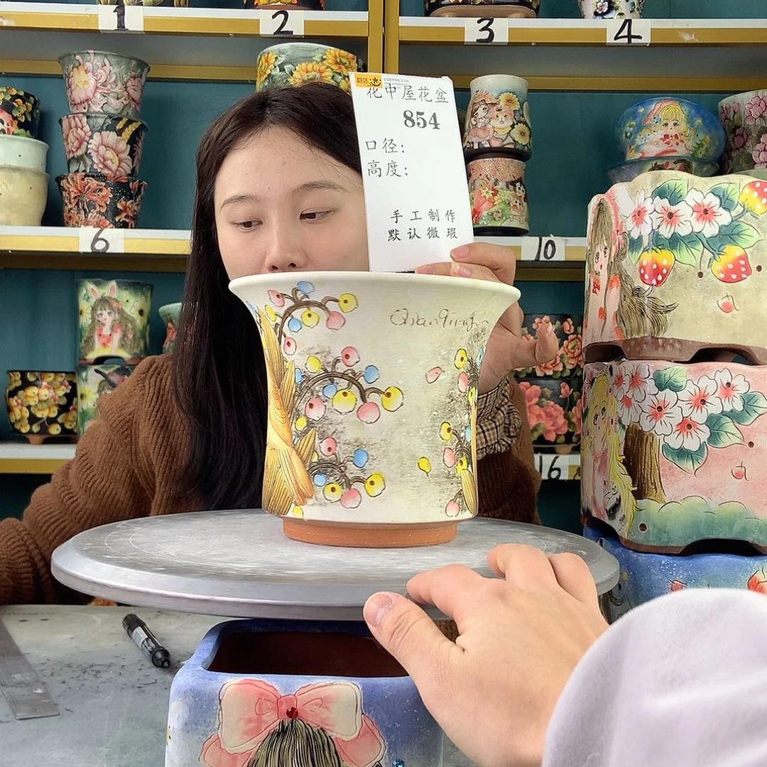陶景德镇手工花盆854