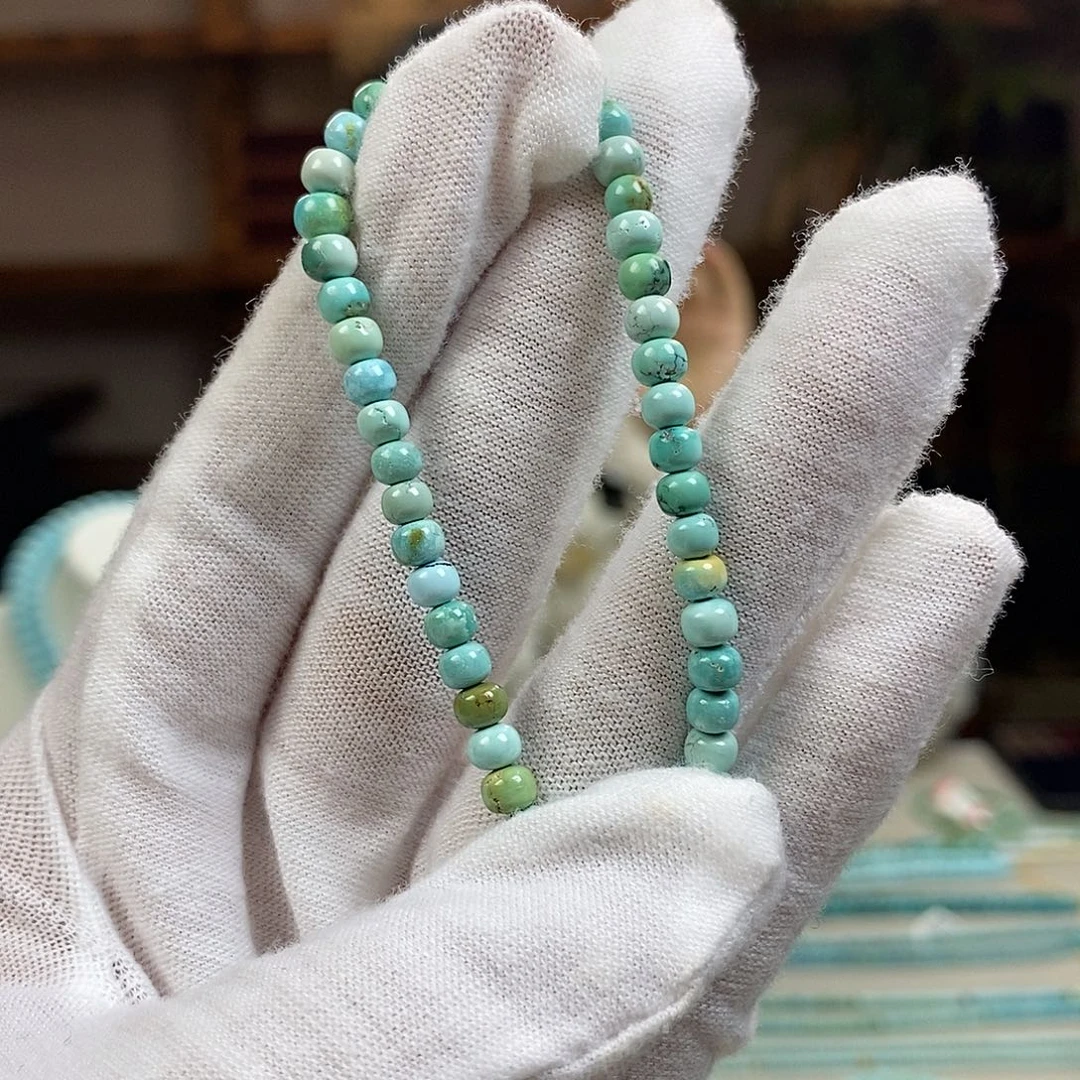 绿松石A3米珠卡4+未镶嵌