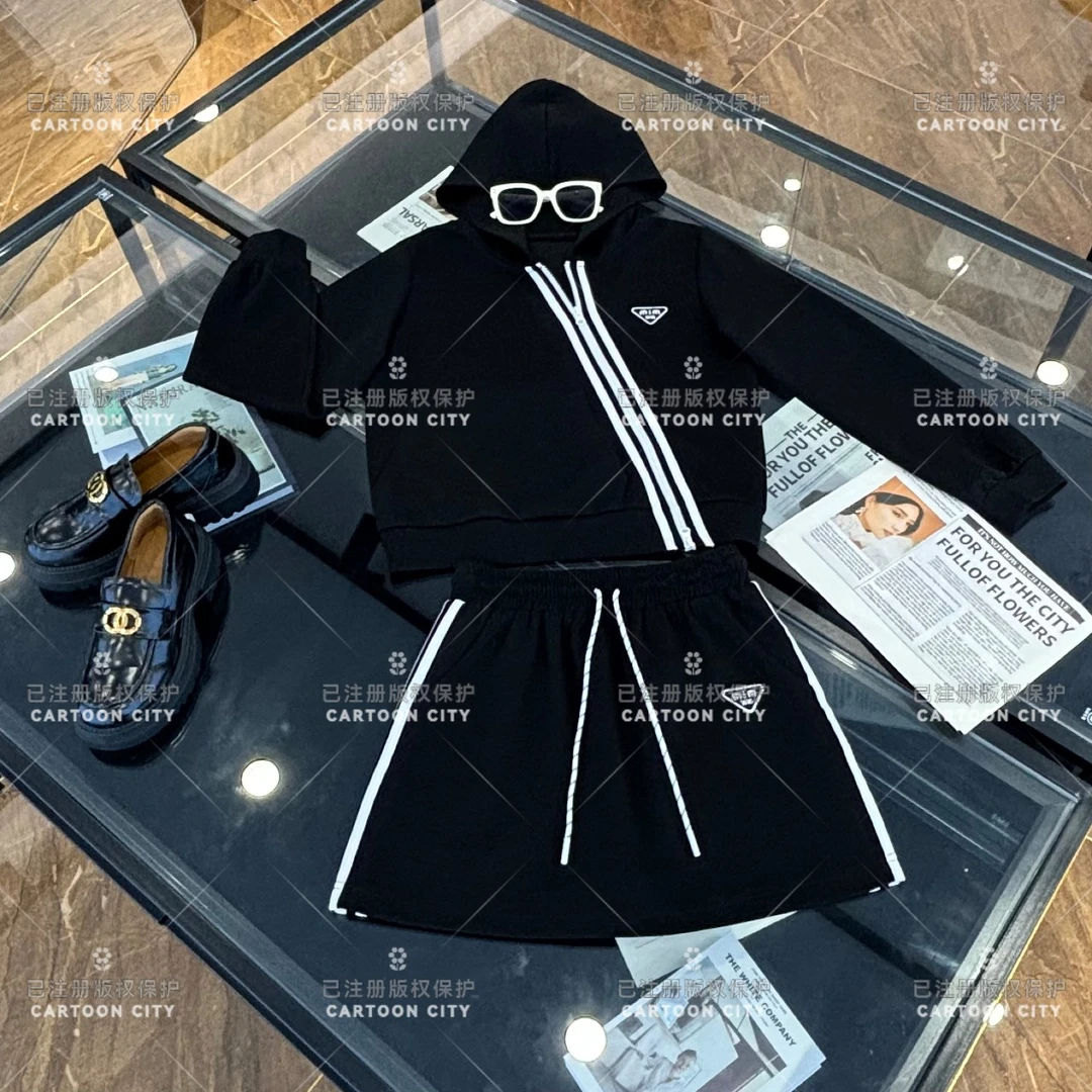LLVD-B121秋季新品丨<显瘦设计>长袖卫衣重工套装两件套