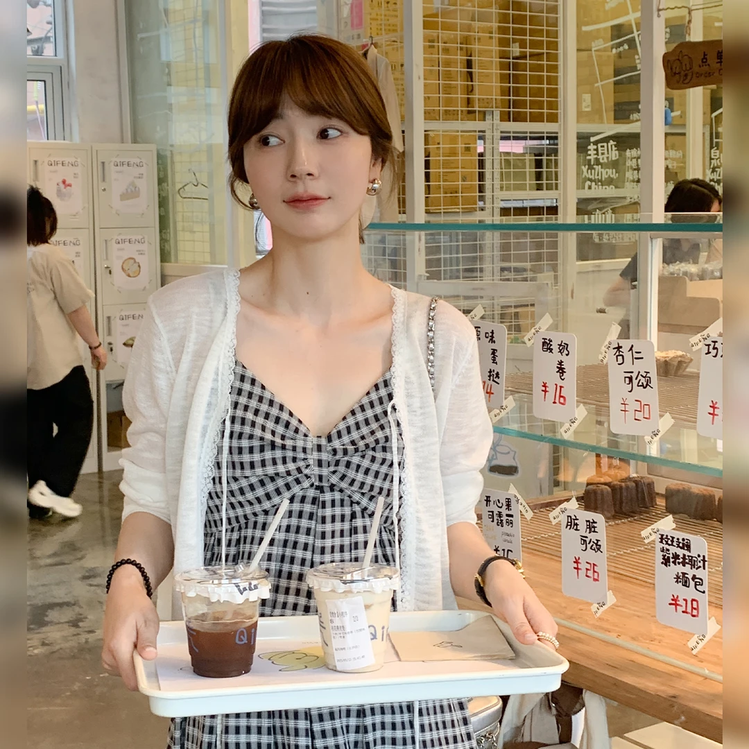 【新品】【轻风开衫】FS506W006宽松蕾丝开衫