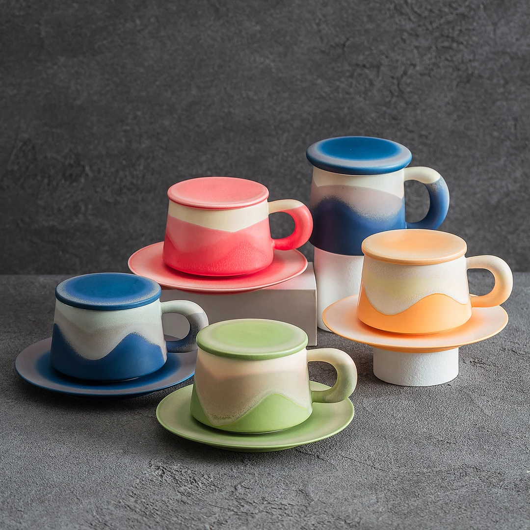 2025新款好看的陶瓷咖啡杯碟套装高级感精致高颜值下午茶杯碟套装