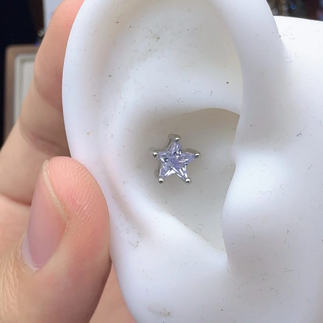 锆石钛钢合金紫色星星