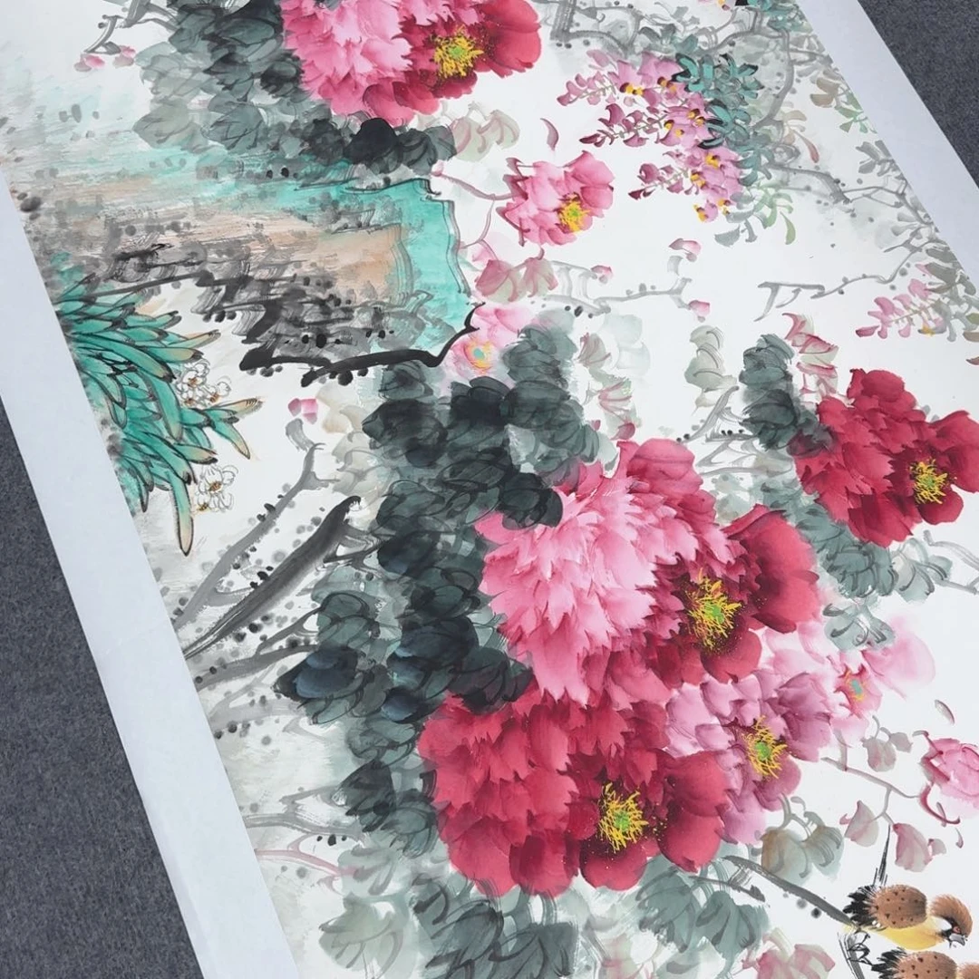 国画国画作品山水花鸟