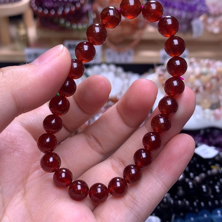 未镶嵌手串水晶7.5石榴石