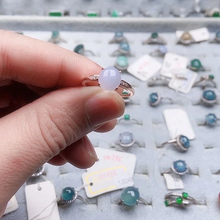 翡翠银S925镶嵌戒指1