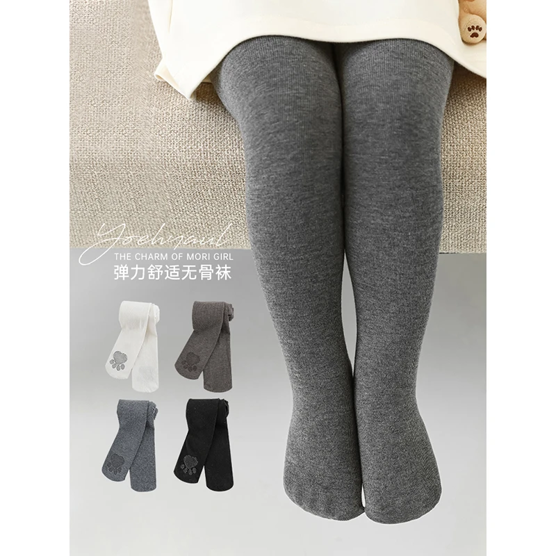 幼悠女童柔暖细腻毛织连袜裤2025秋冬可爱百搭弹力休闲裤子Q4151