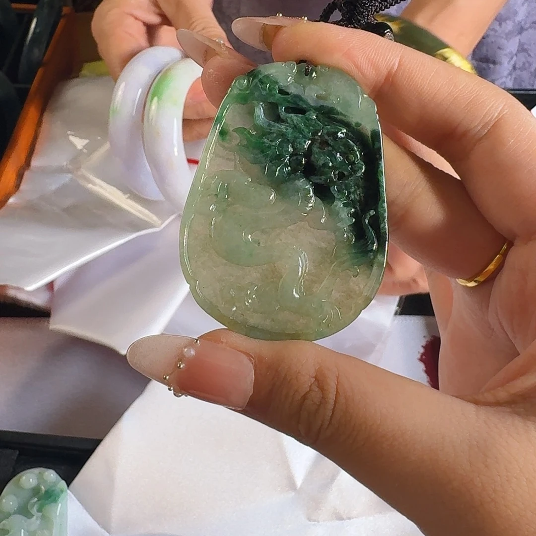 未镶嵌手镯翡翠龙牌