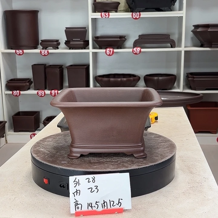 花盆紫砂四方斗盆