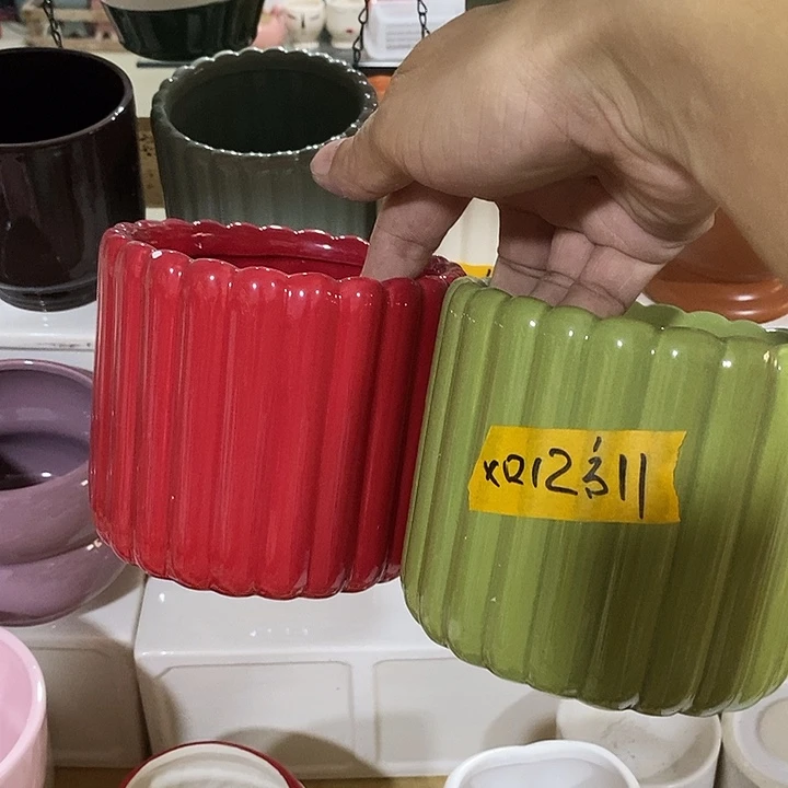 摆件陶盆有孔 微瑕介意勿拍