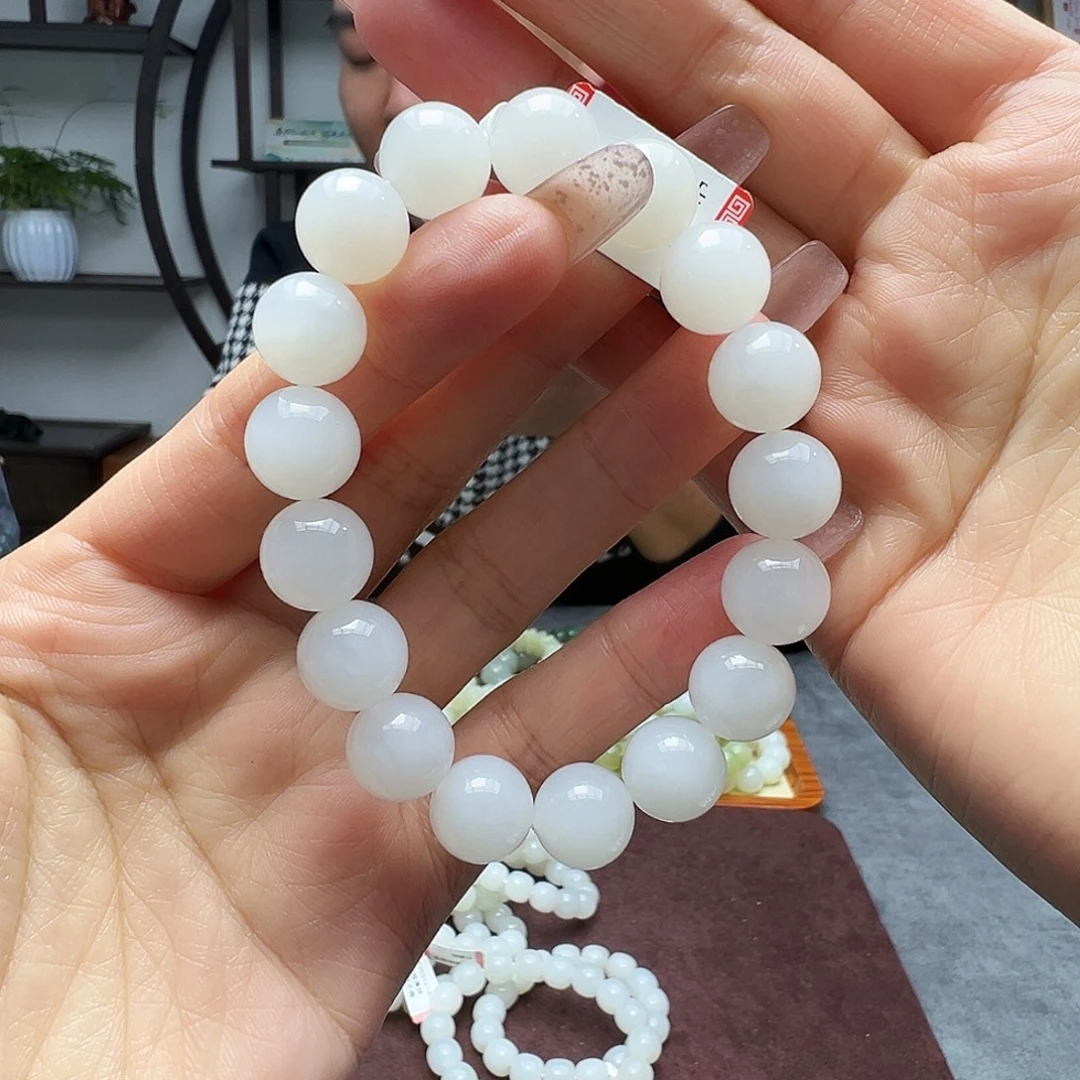 和田玉未镶嵌手链05于阗料