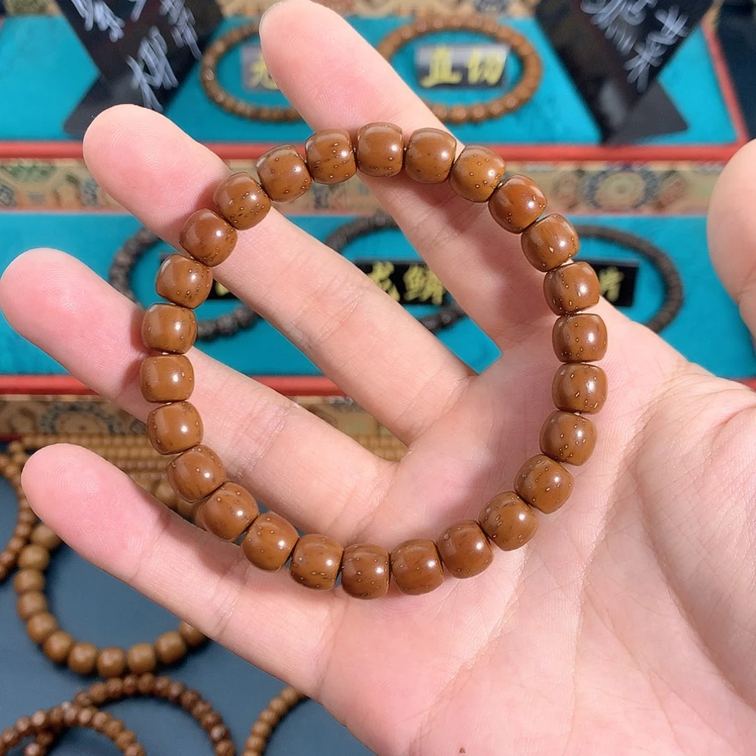 紫金鼠手串K*k8.9直切实心