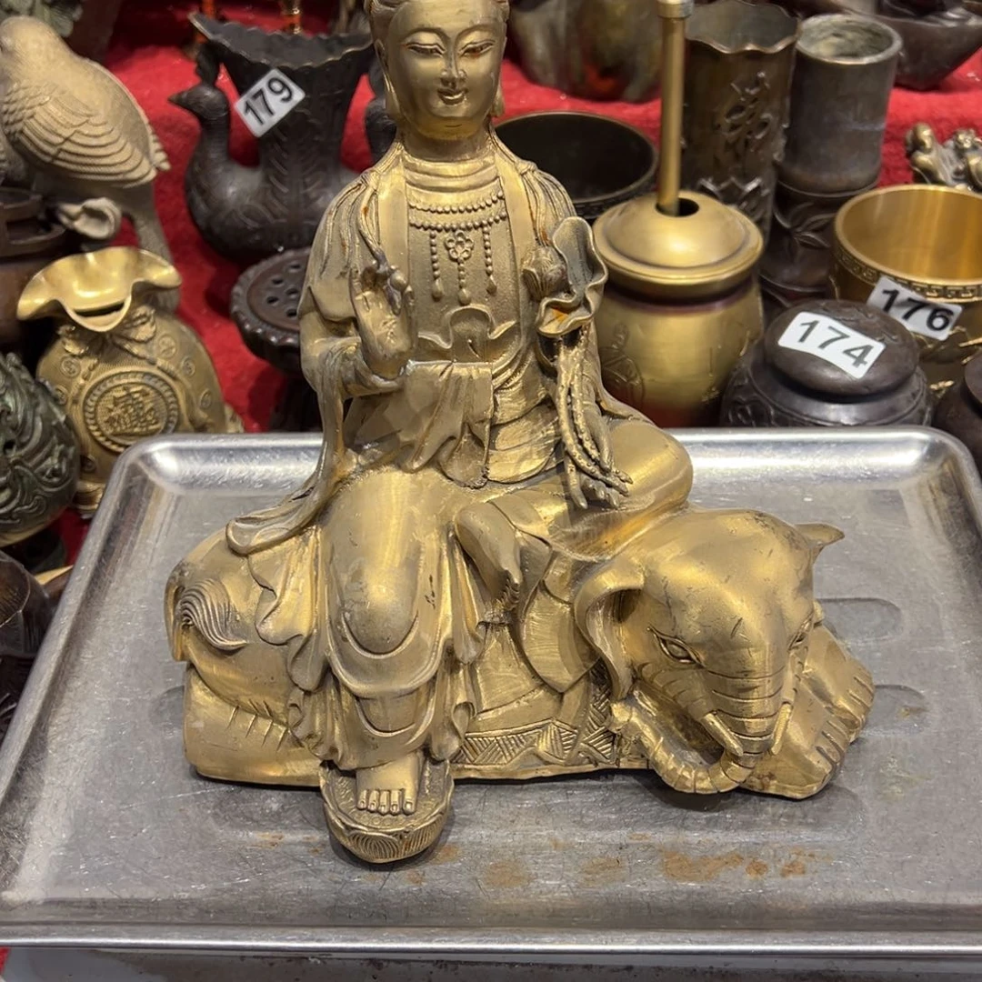 永***道黄铜摆件，文房摆件