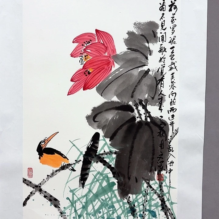 国画亲笔手绘放心去藏