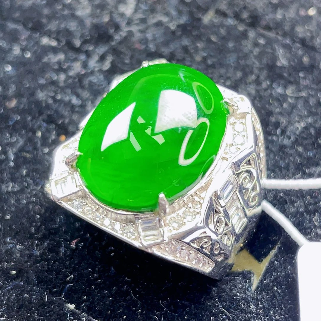 翡翠银S925镶嵌吊坠(不含链)69