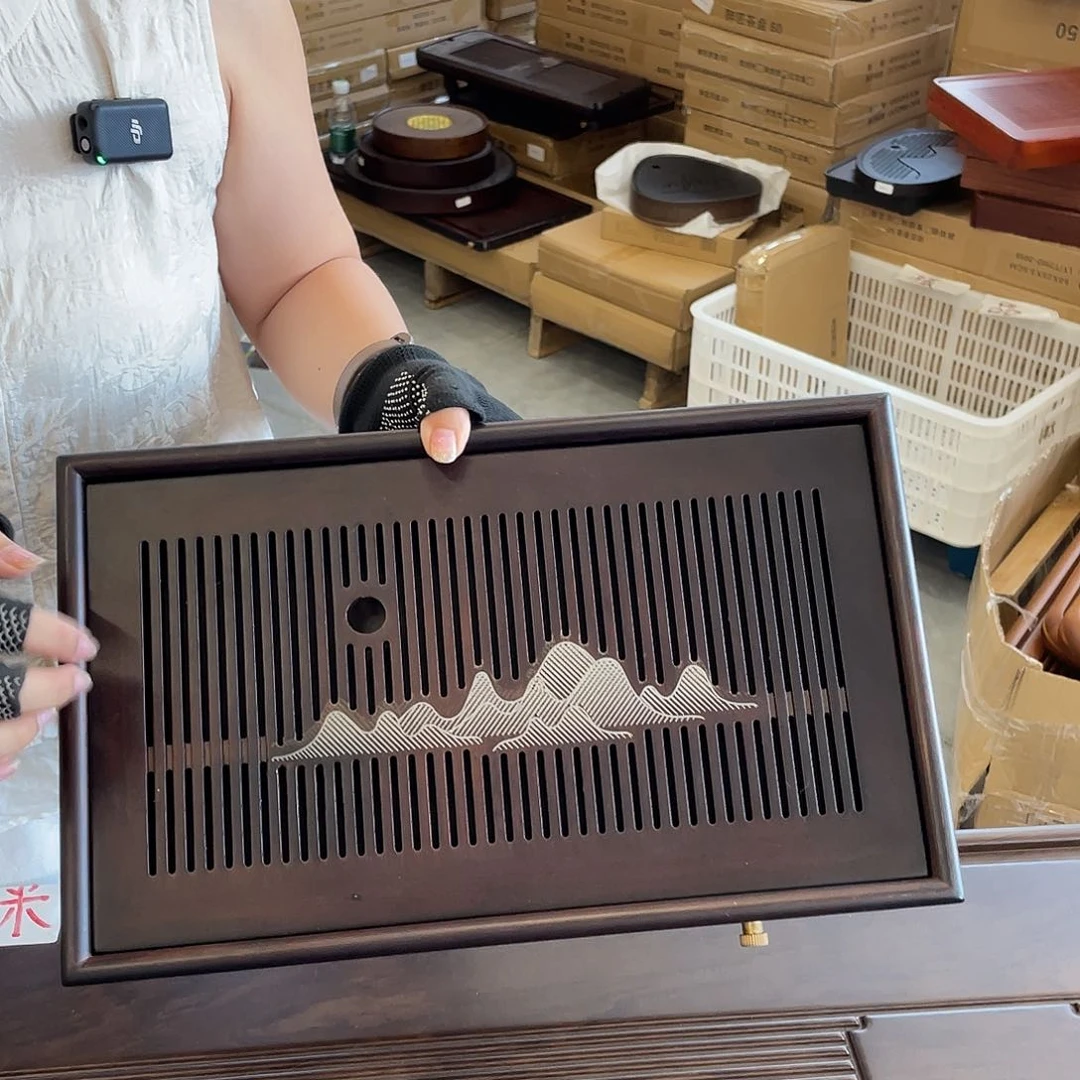 千里江山中号茶盘