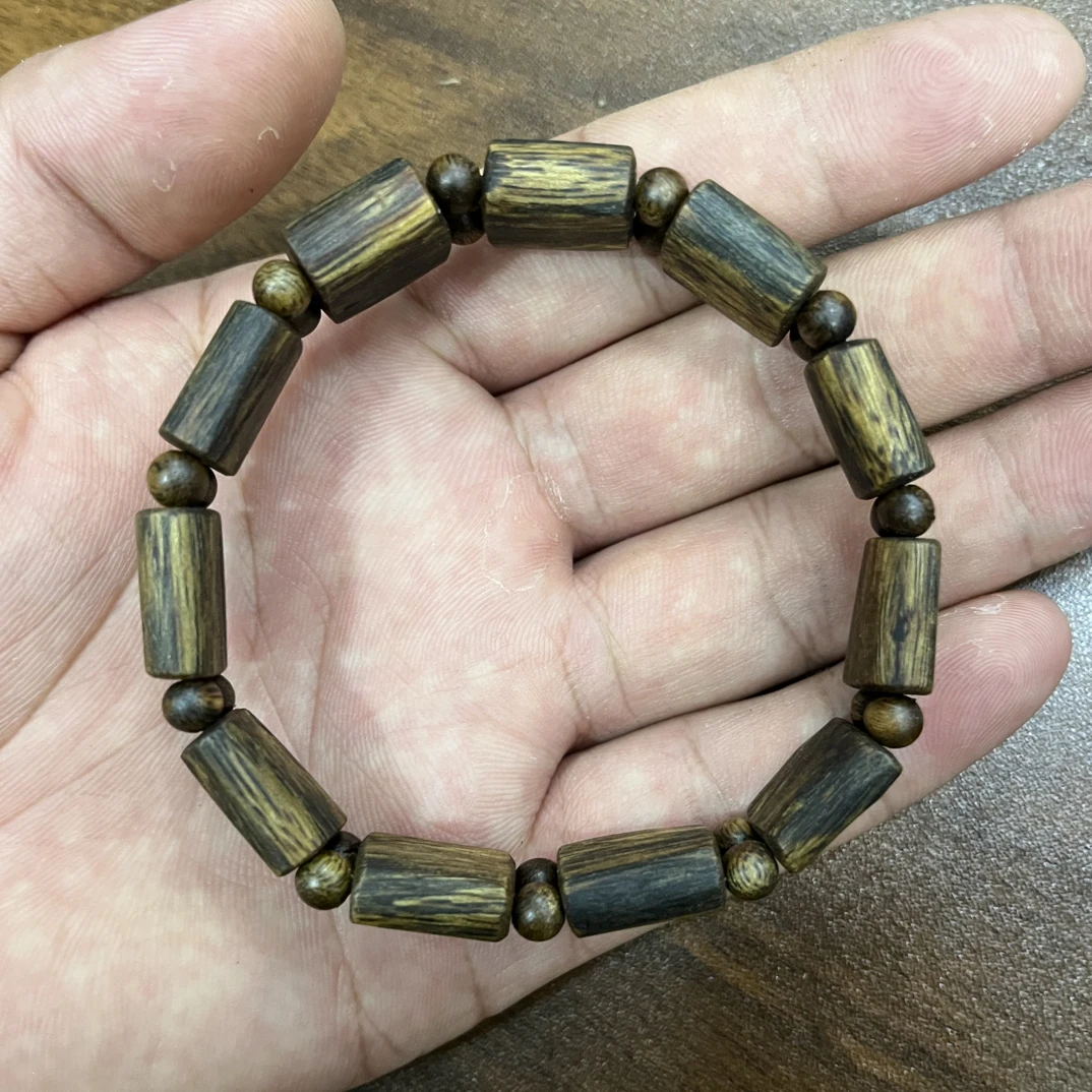 沉香【乌身圆叶】手牌珠手串单圈9g多样性发一