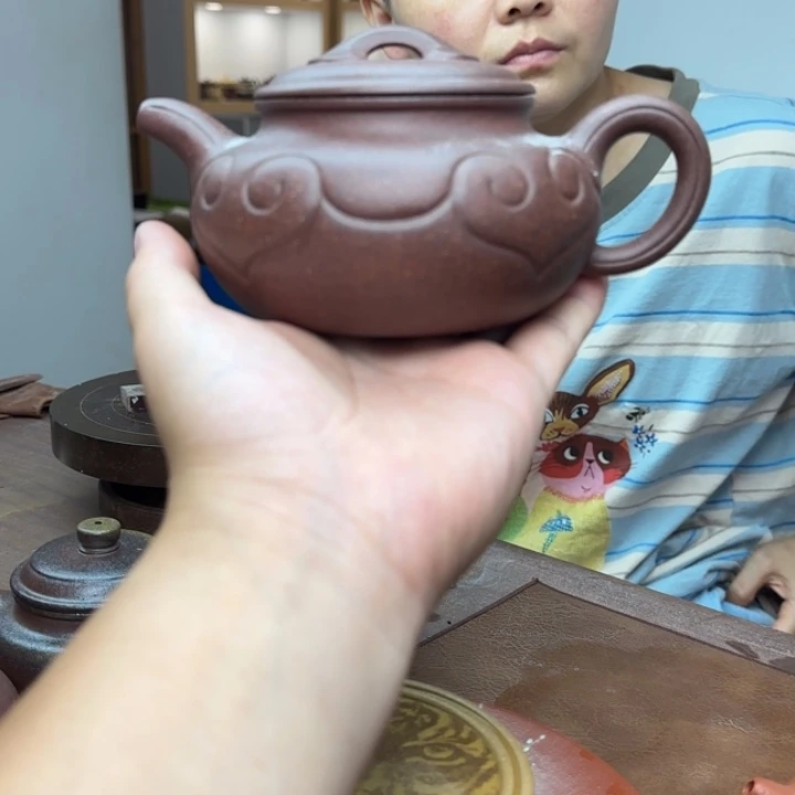 茶壶紫砂底槽清仿古如意380CC特价