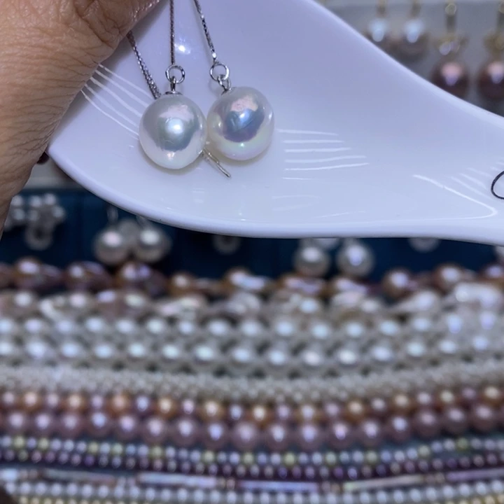 银S925镶嵌首饰珠宝淡水珍珠