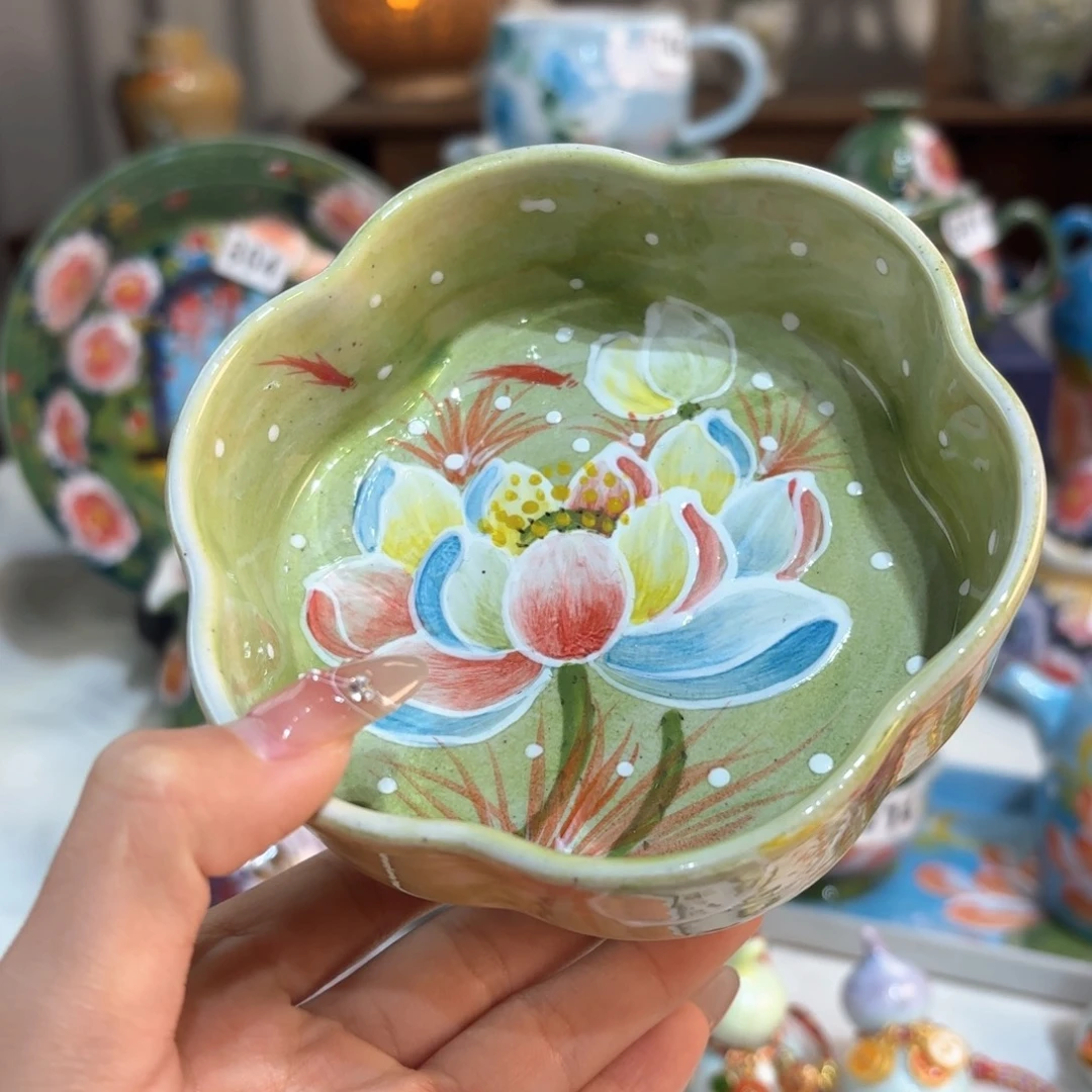 景德镇手绘高温釉下彩陶瓷茶具