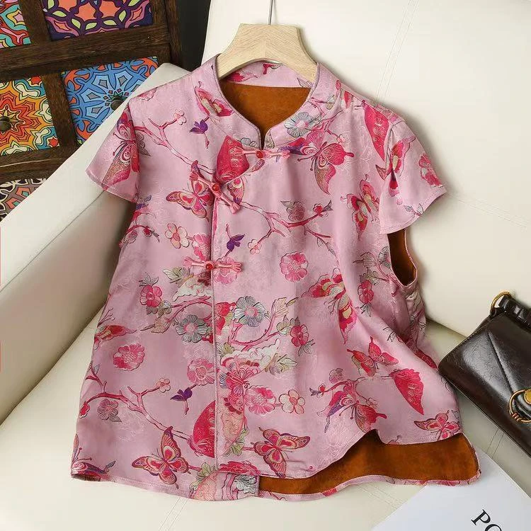 传统中国风提花马甲四季通用马夹宽松气质中国风印花